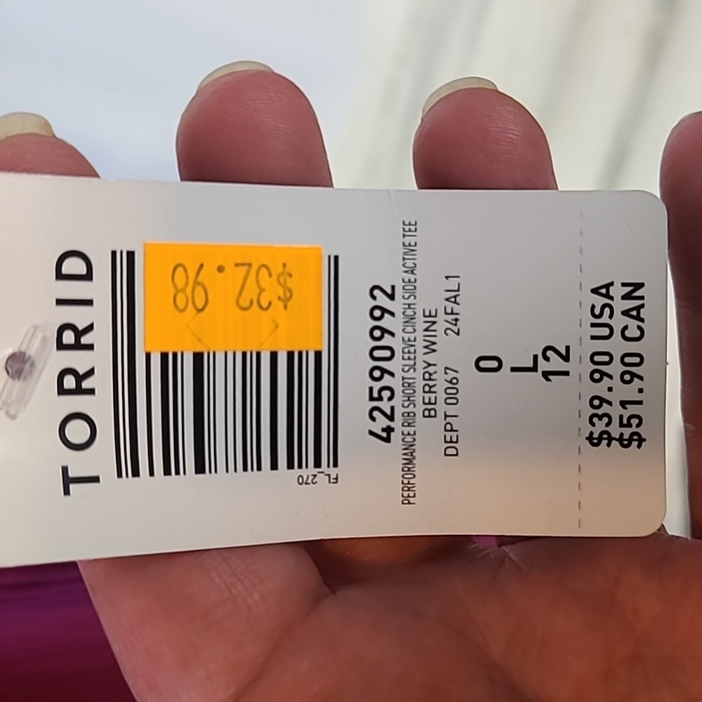 NWT Torrid Active Size 0 (12) - Picture 3 of 4